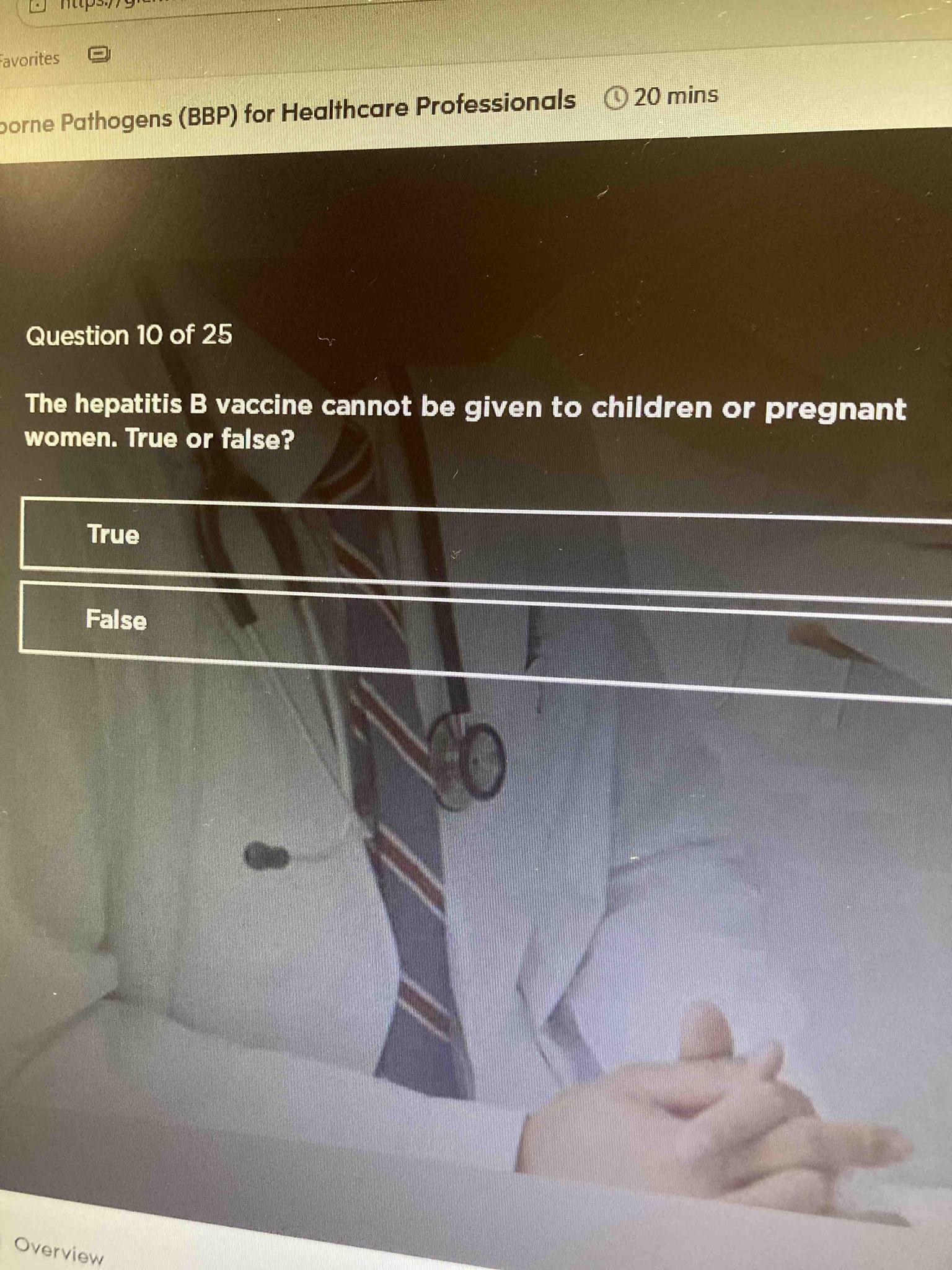 The hepatitis B vaccine cannot be given to children or pregnant women. True or false?