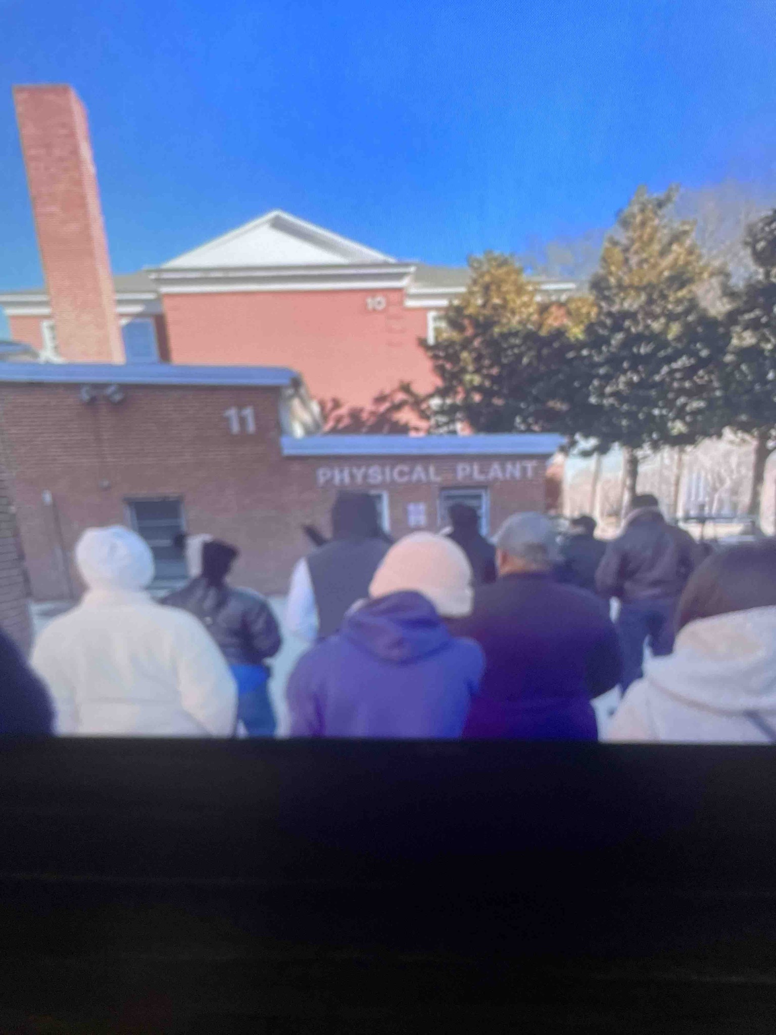 What is the location shown in the image and what is happening?