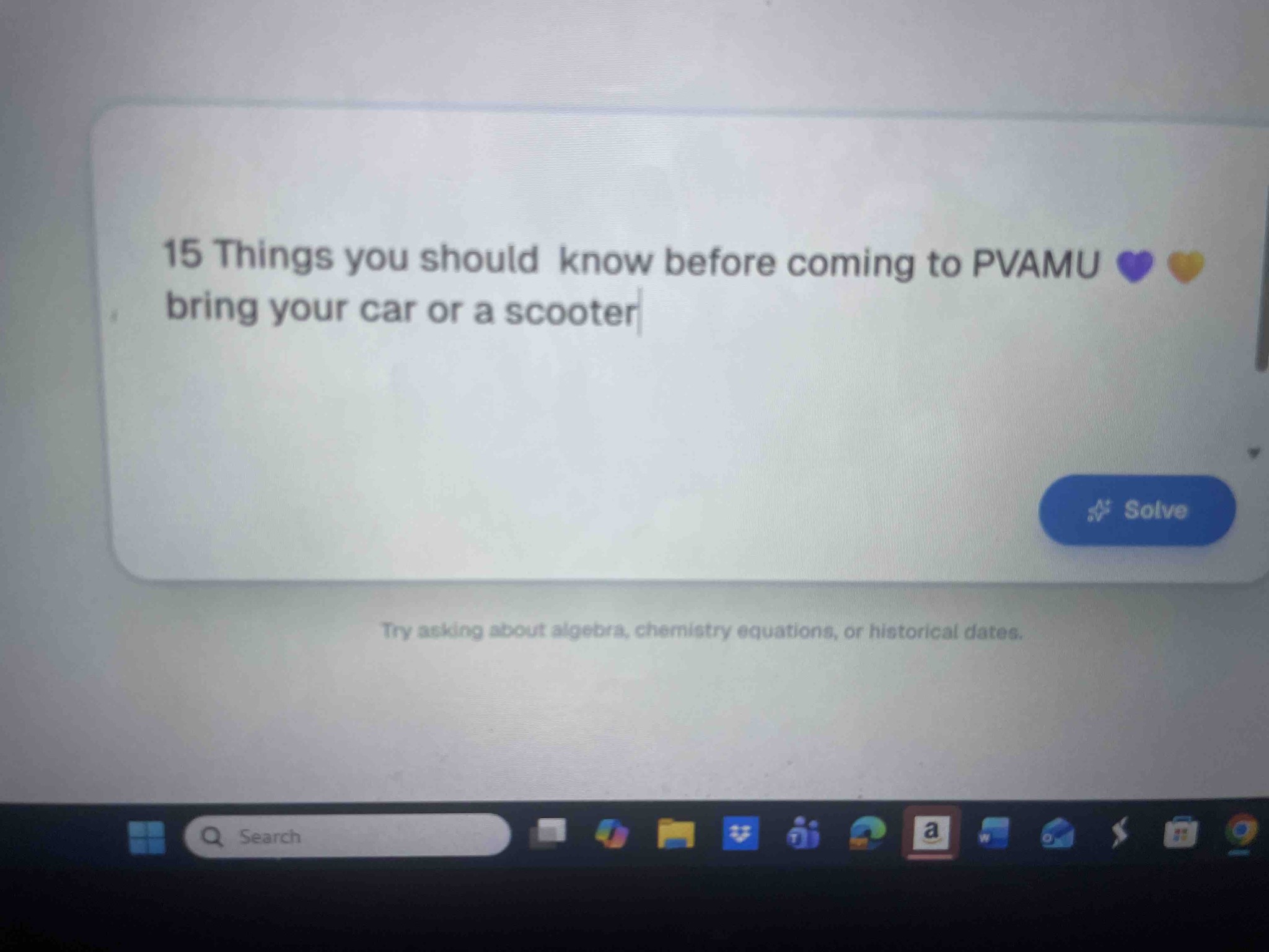 15 Things you should know before coming to PVAMU: bring your car or a scooter