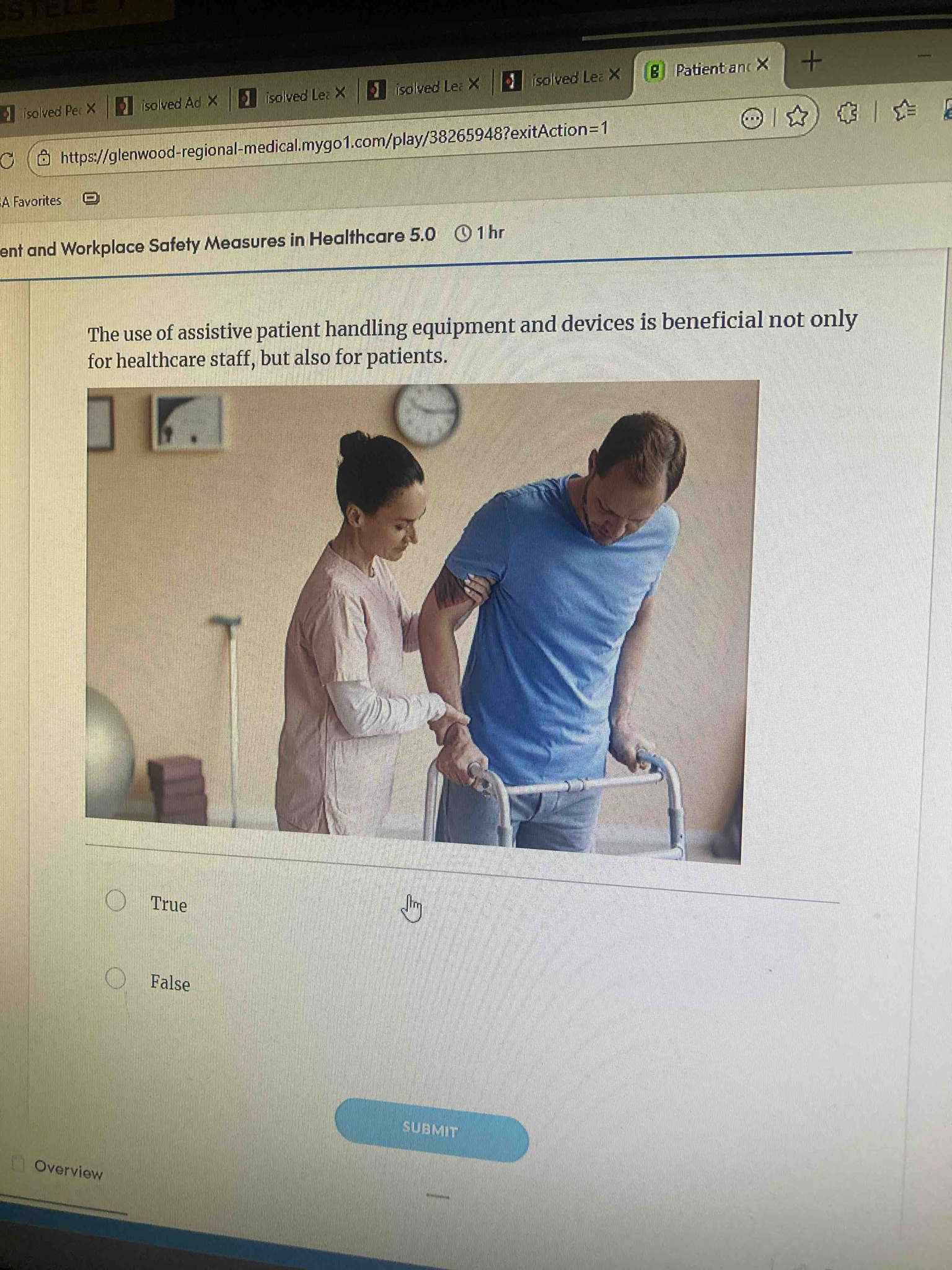 The use of assistive patient handling equipment and devices is beneficial not only for healthcare staff, but also for patients.
