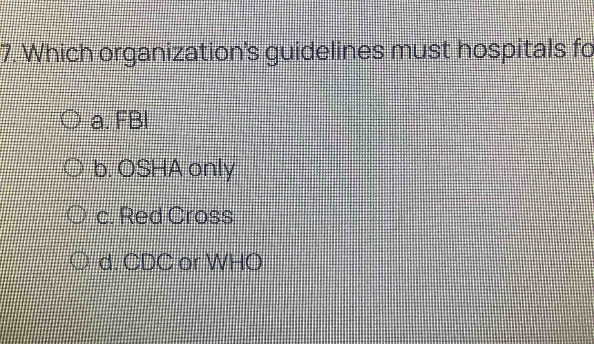 Which organization's guidelines must hospitals follow?